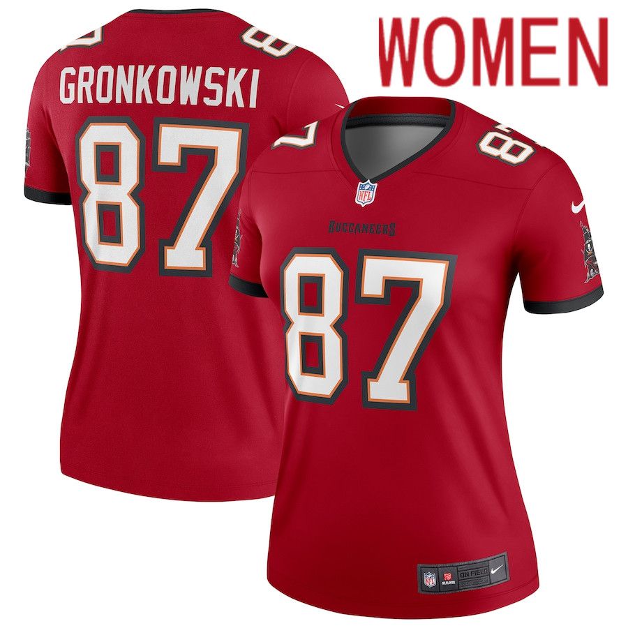 Women Tampa Bay Buccaneers #87 Rob Gronkowski Nike Red Legend NFL Jersey->women nfl jersey->Women Jersey